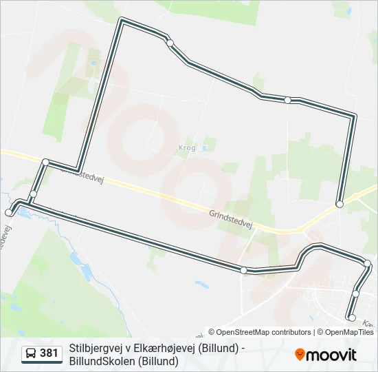 381 Bus Line Map