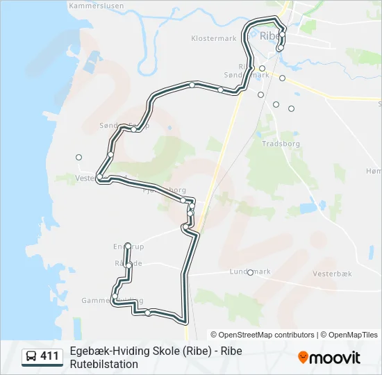 411 Bus Line Map