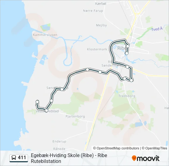 411 Bus Line Map