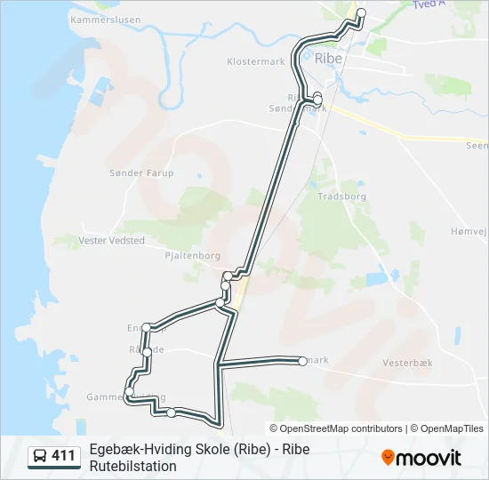 411 Bus Line Map
