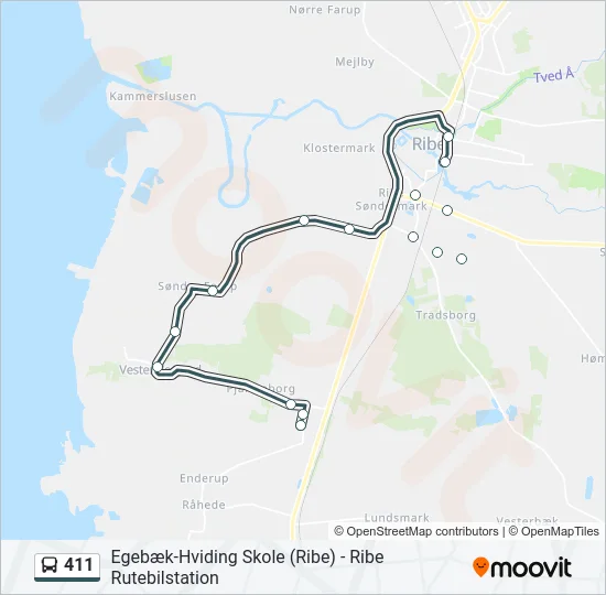 411 Bus Line Map