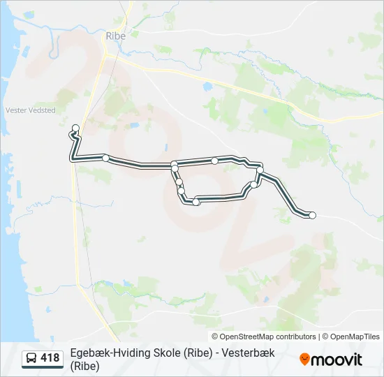 418 Bus Line Map