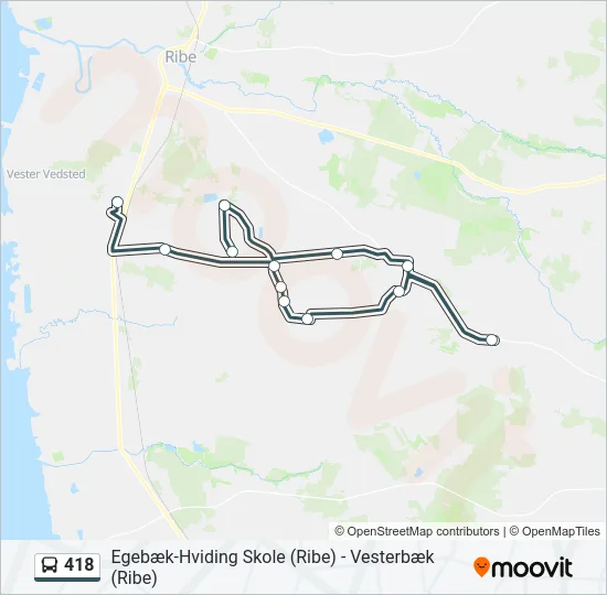 418 Bus Line Map