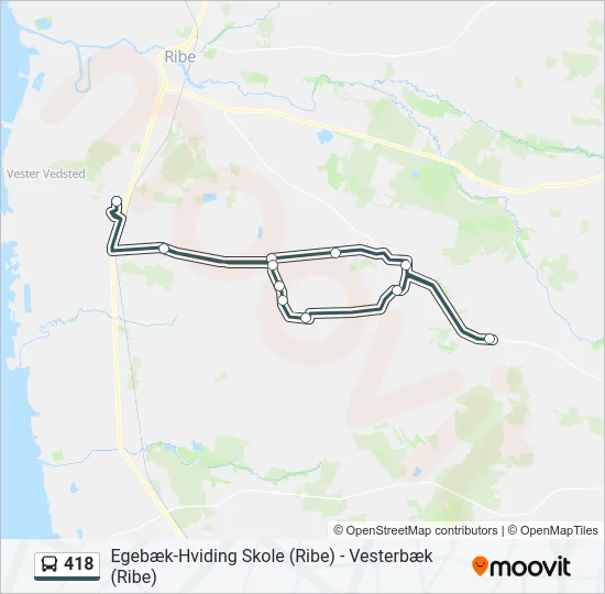 418 Bus Line Map