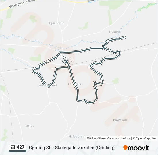 427 Bus Line Map
