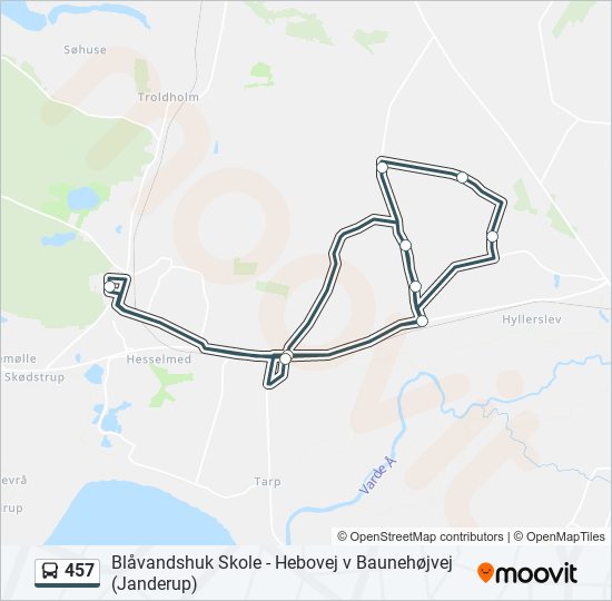 457 bus Line Map