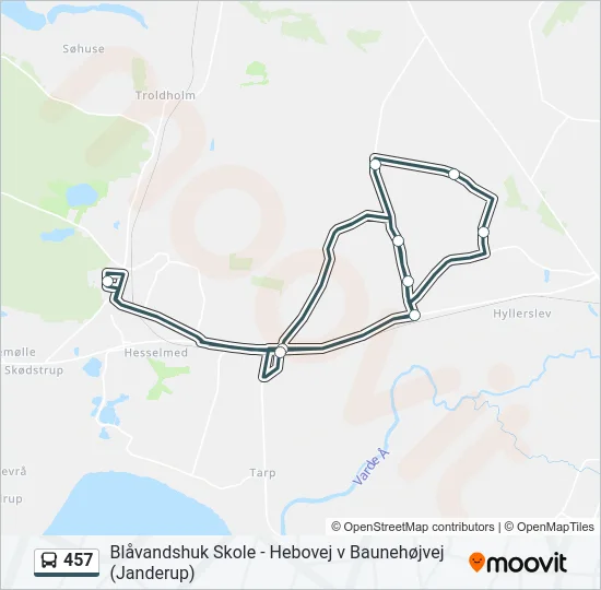457 Bus Line Map