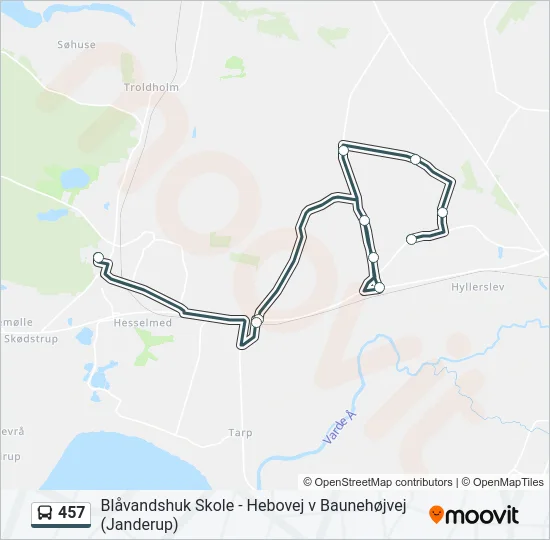 457 Bus Line Map