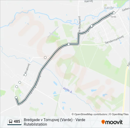 485 Bus Line Map