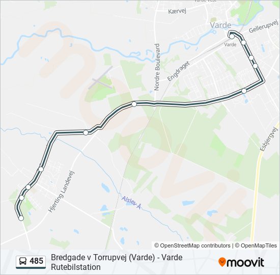 485 bus Line Map