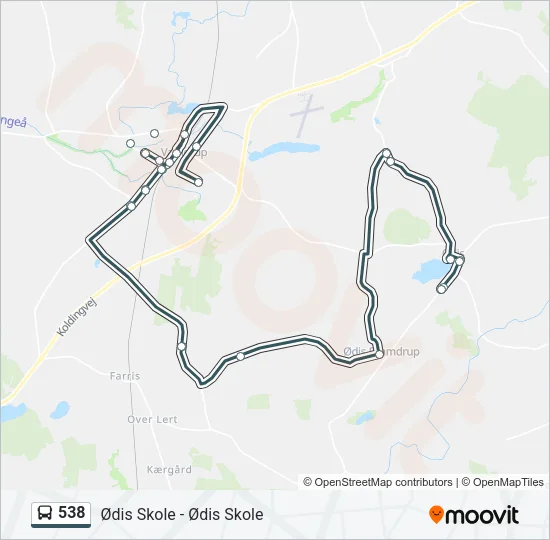 538 Bus Line Map