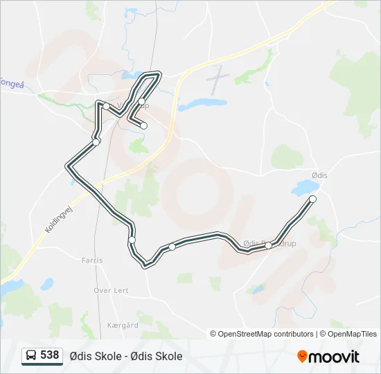 538 Bus Line Map