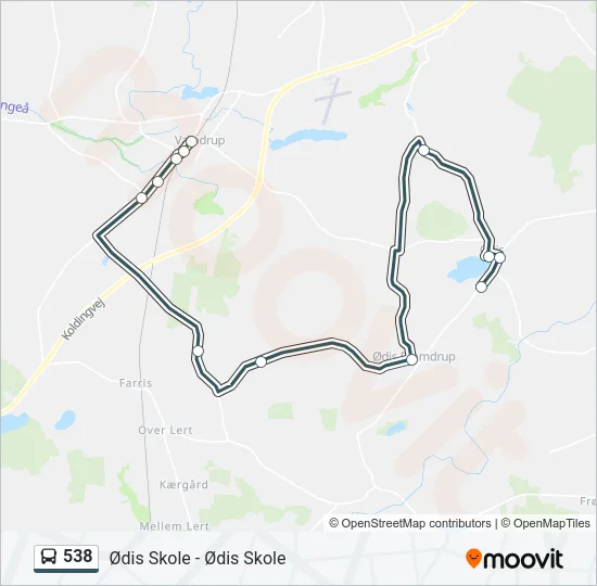 538 Bus Line Map