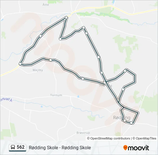 562 Bus Line Map