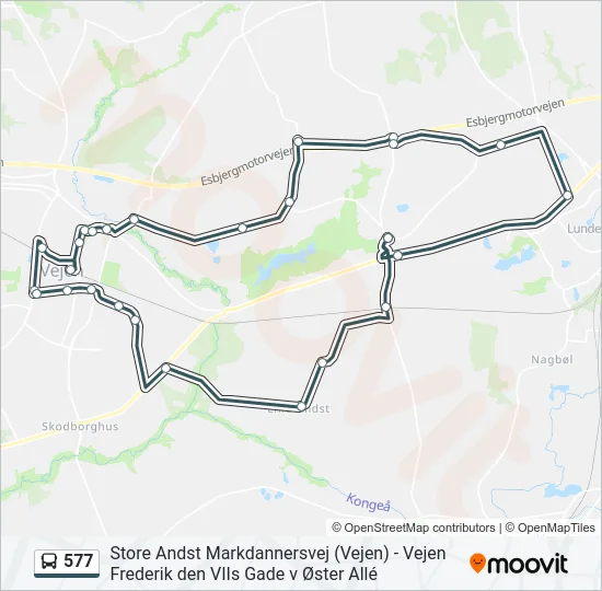 577 Bus Line Map