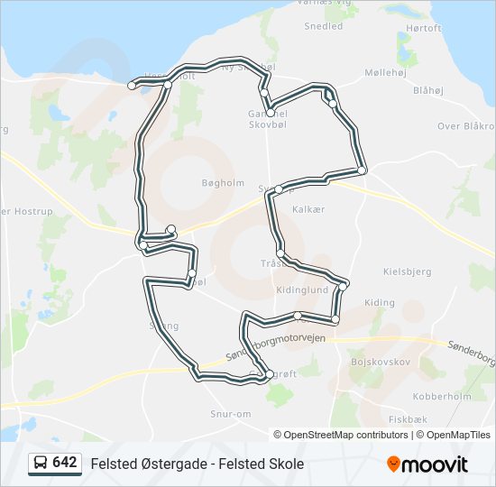 642 bus Line Map