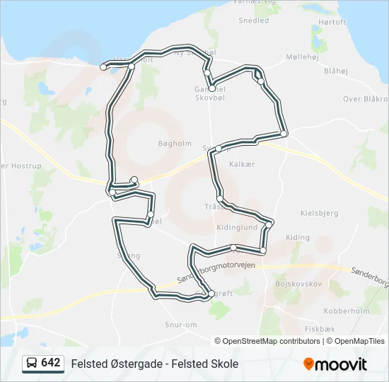 642 Bus Line Map