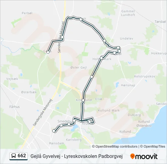 662 Bus Line Map