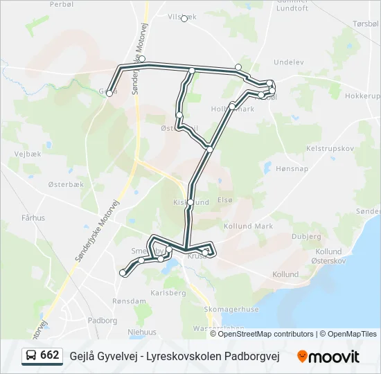 662 Bus Line Map