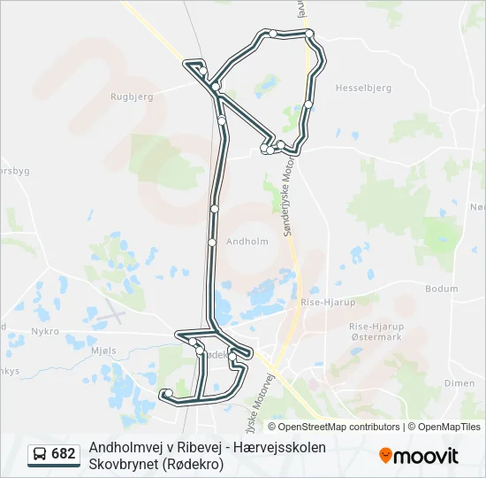 682 Bus Line Map