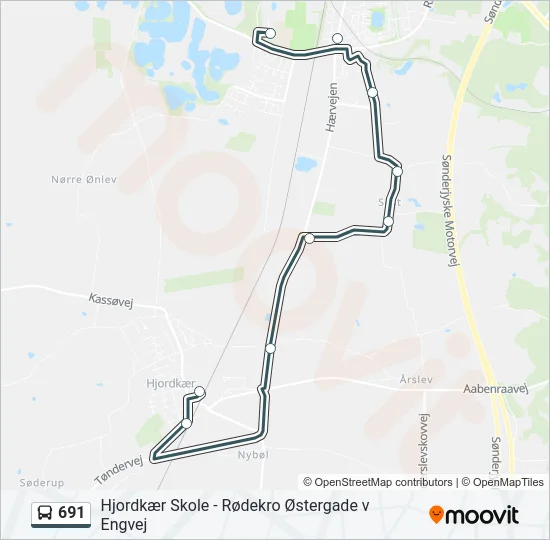 691 Bus Line Map