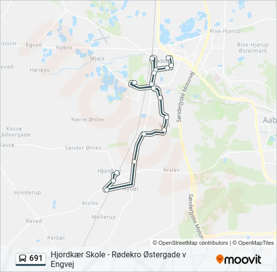 691 Bus Line Map