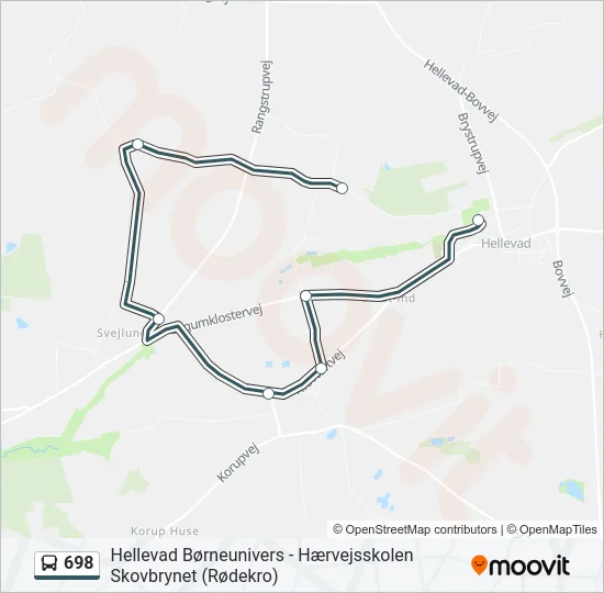 698 Bus Line Map