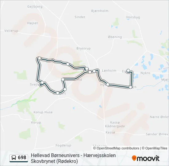 698 Bus Line Map