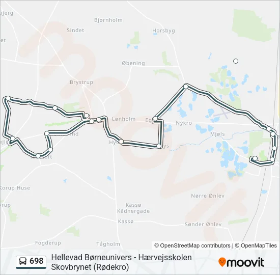 698 Bus Line Map