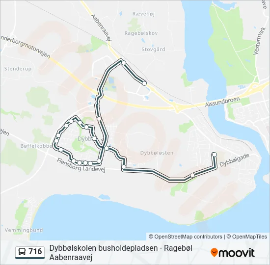 716 Bus Line Map