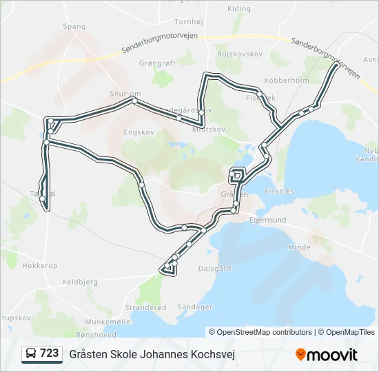 723 Bus Line Map