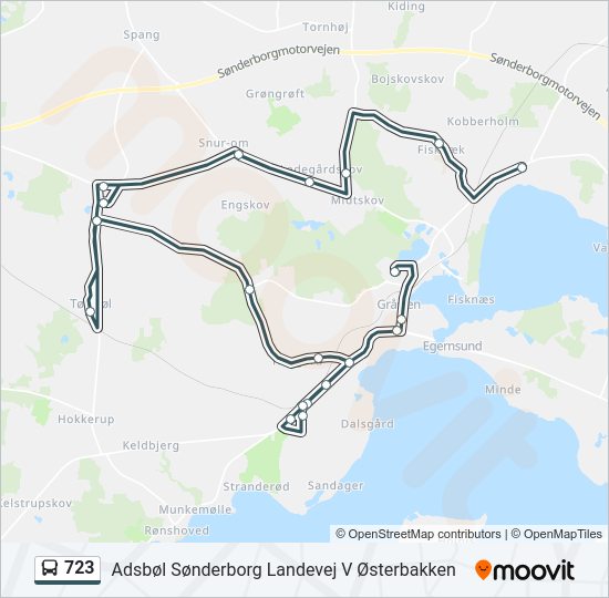 723 Bus Line Map