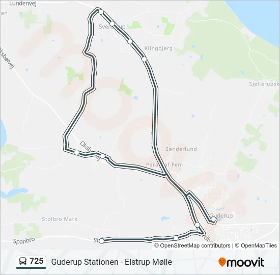 725 Bus Line Map