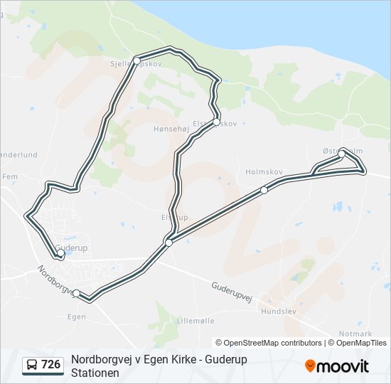 726 bus Line Map