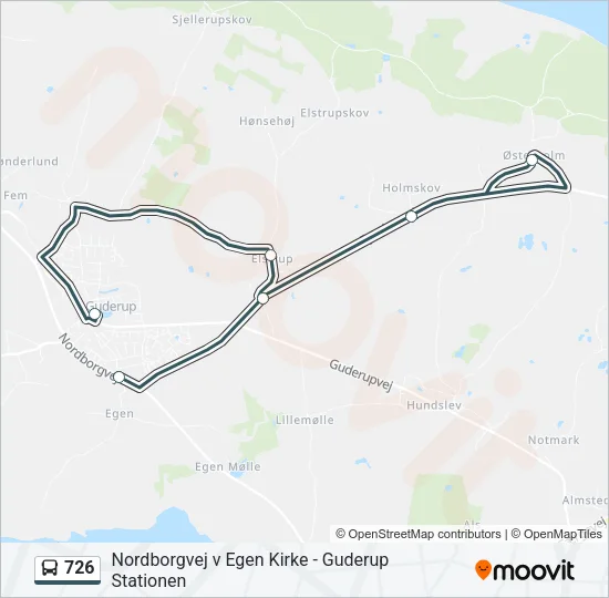 726 Bus Line Map