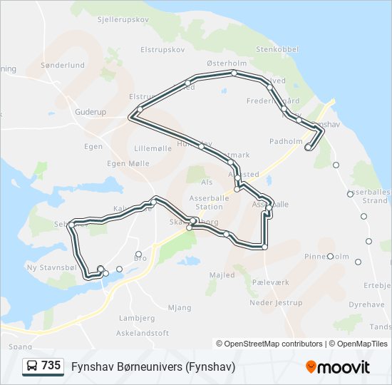 735 bus Line Map