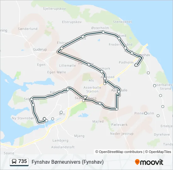 735 Bus Line Map