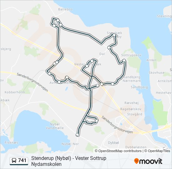 741 bus Line Map