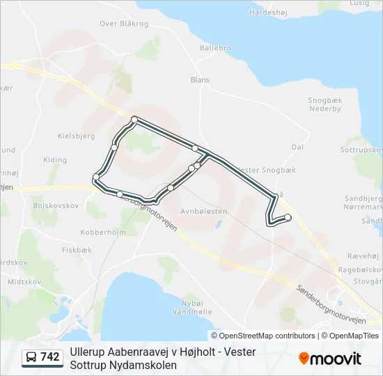742 Bus Line Map
