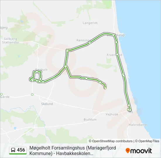 456 Bus Line Map