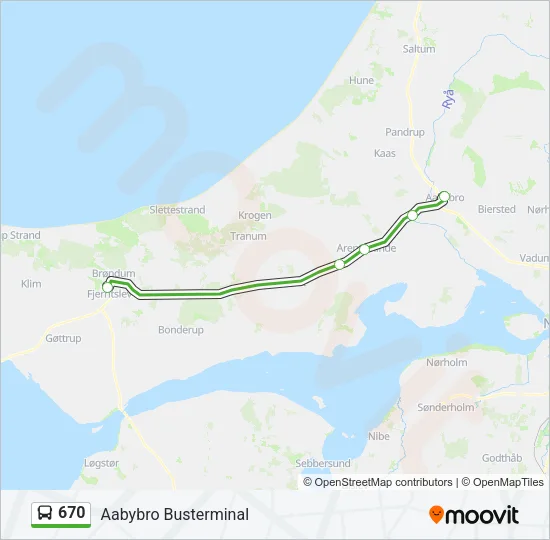 670 Bus Line Map