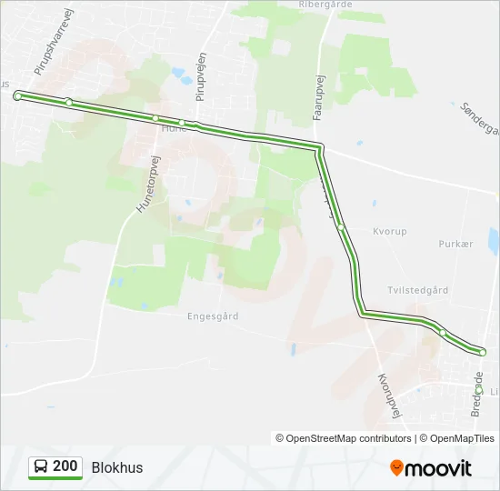 200 Bus Line Map