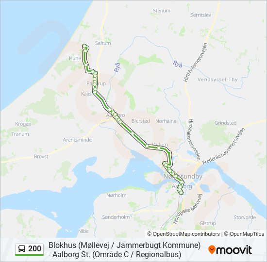 200 bus Line Map