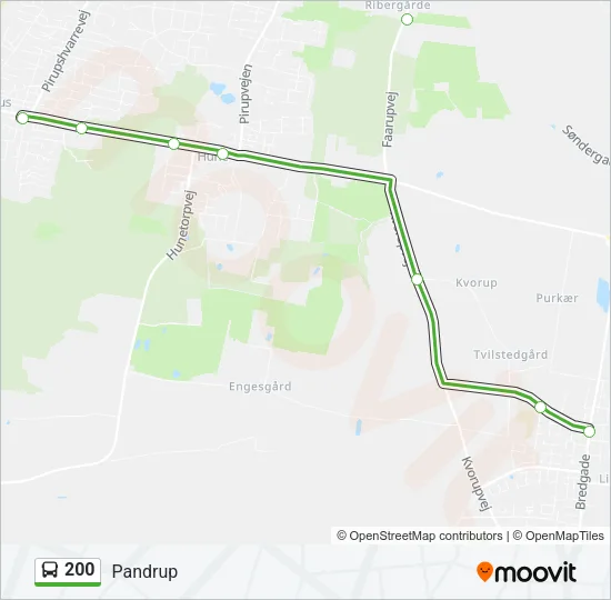 200 Bus Line Map