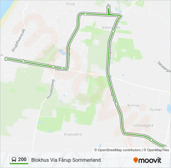 200 Bus Line Map