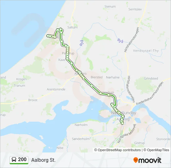 200 Bus Line Map