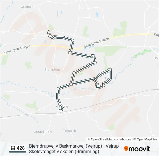 428 Bus Line Map