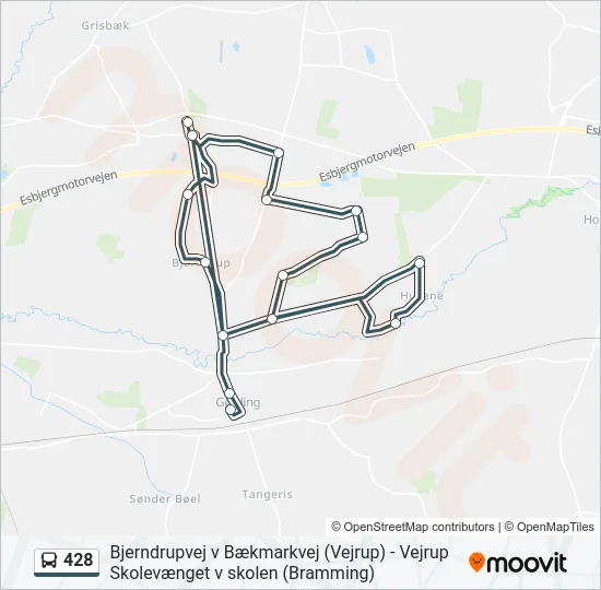 428 Bus Line Map
