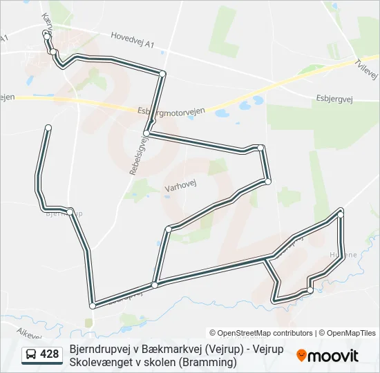 428 Bus Line Map