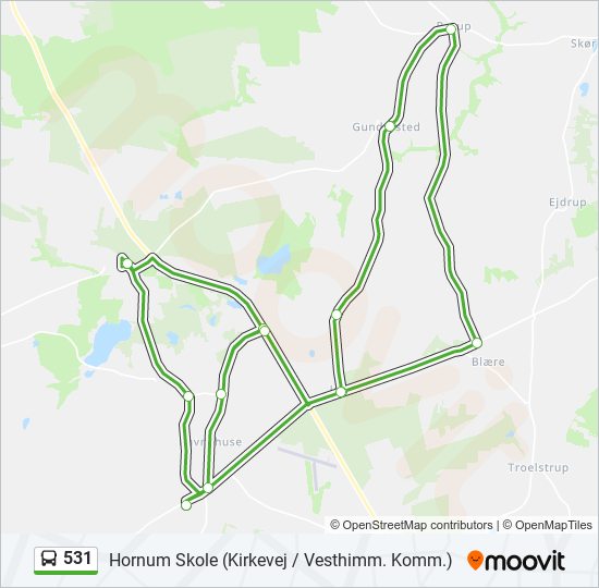 531 bus Line Map